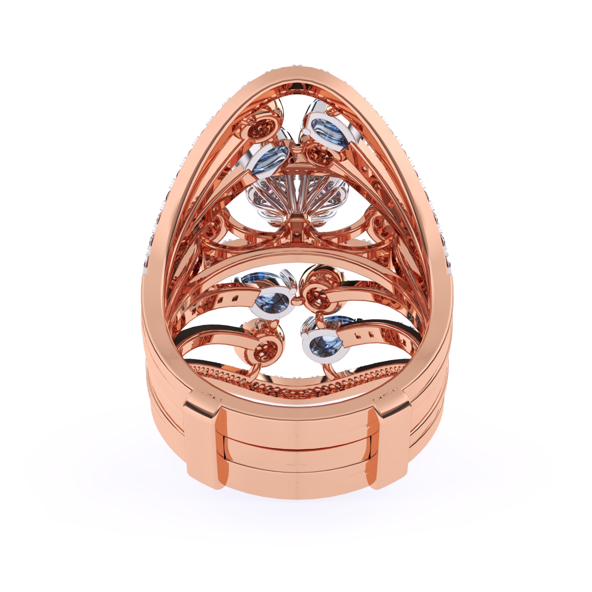 Glamorous Multi Stone Cluster Diamond Ring